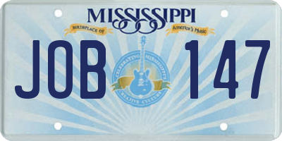 MS license plate JOB147
