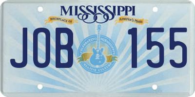 MS license plate JOB155