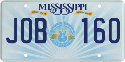 MS license plate JOB160