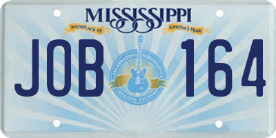 MS license plate JOB164
