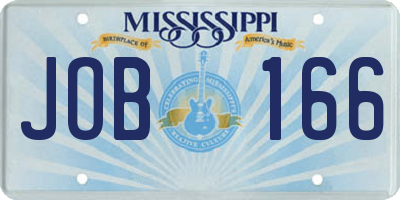 MS license plate JOB166