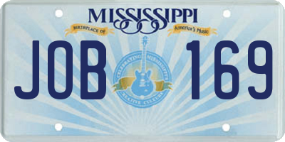 MS license plate JOB169