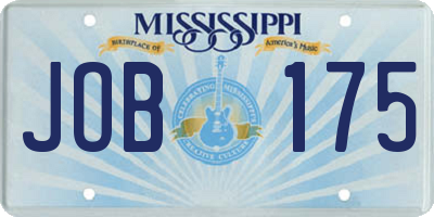 MS license plate JOB175