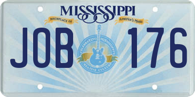 MS license plate JOB176