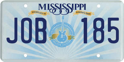 MS license plate JOB185