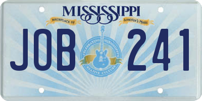 MS license plate JOB241