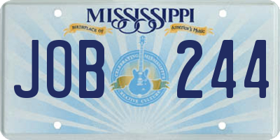 MS license plate JOB244