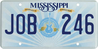 MS license plate JOB246