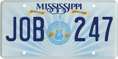 MS license plate JOB247