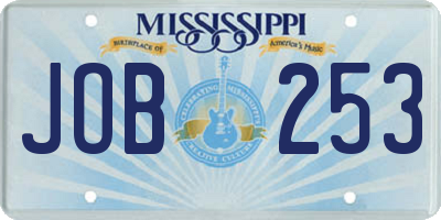MS license plate JOB253