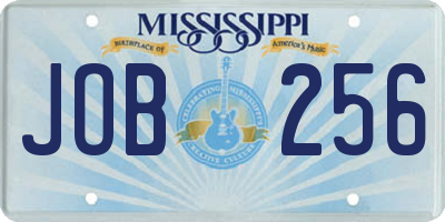 MS license plate JOB256