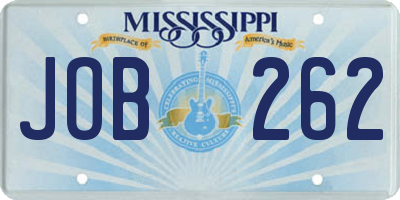 MS license plate JOB262