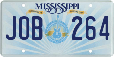 MS license plate JOB264