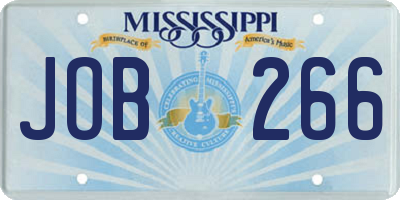 MS license plate JOB266
