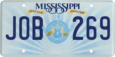 MS license plate JOB269