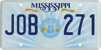 MS license plate JOB271