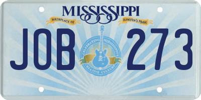 MS license plate JOB273