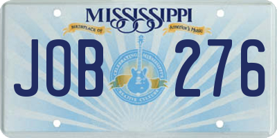 MS license plate JOB276