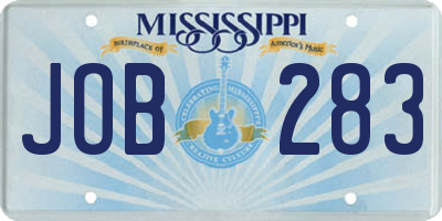 MS license plate JOB283