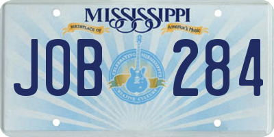 MS license plate JOB284