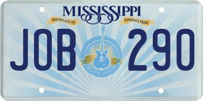 MS license plate JOB290