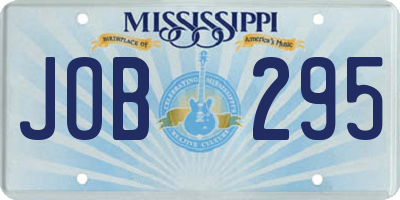 MS license plate JOB295