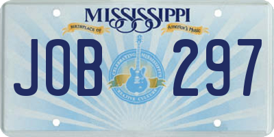 MS license plate JOB297