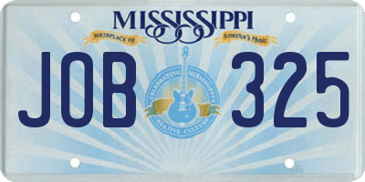 MS license plate JOB325