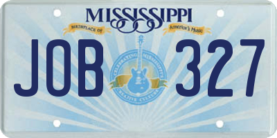 MS license plate JOB327