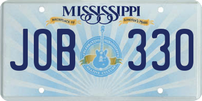 MS license plate JOB330
