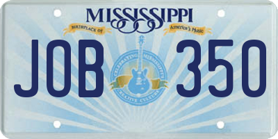 MS license plate JOB350