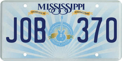 MS license plate JOB370