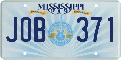MS license plate JOB371