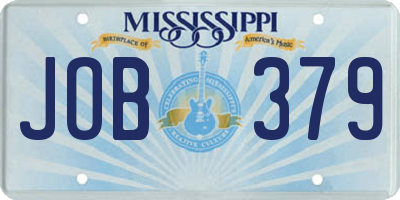 MS license plate JOB379