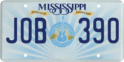 MS license plate JOB390