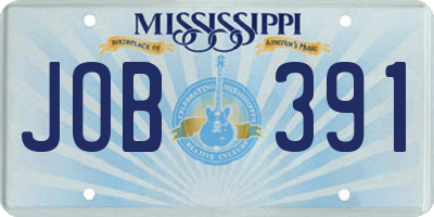 MS license plate JOB391