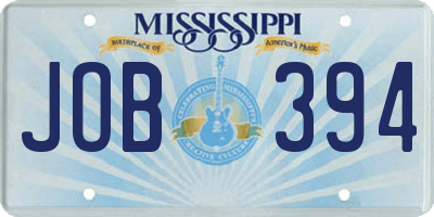 MS license plate JOB394