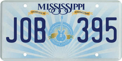 MS license plate JOB395