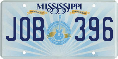 MS license plate JOB396