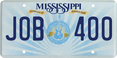 MS license plate JOB400
