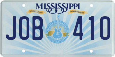 MS license plate JOB410
