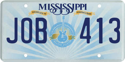 MS license plate JOB413