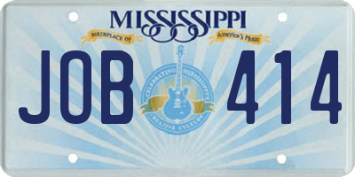 MS license plate JOB414