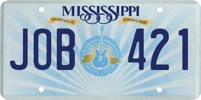 MS license plate JOB421
