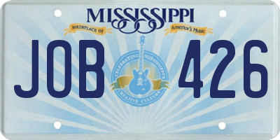 MS license plate JOB426