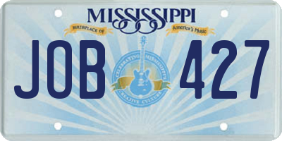 MS license plate JOB427