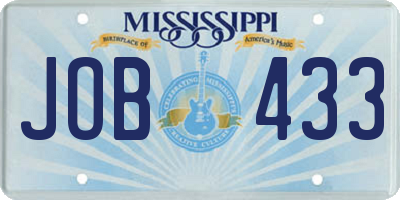 MS license plate JOB433
