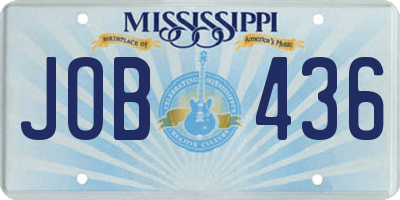 MS license plate JOB436
