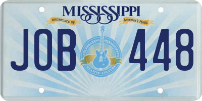 MS license plate JOB448
