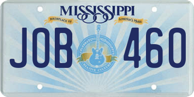 MS license plate JOB460